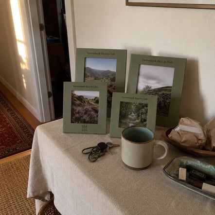 Picture frames with logo — customer photo