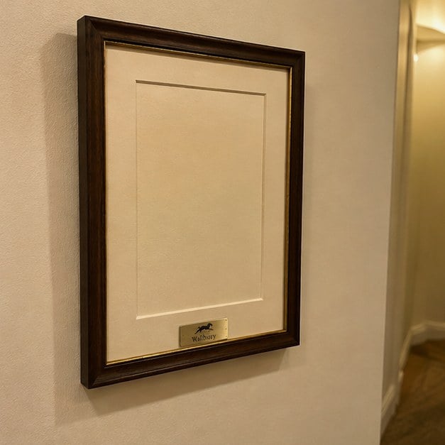 Picture frames with logo — customer photo