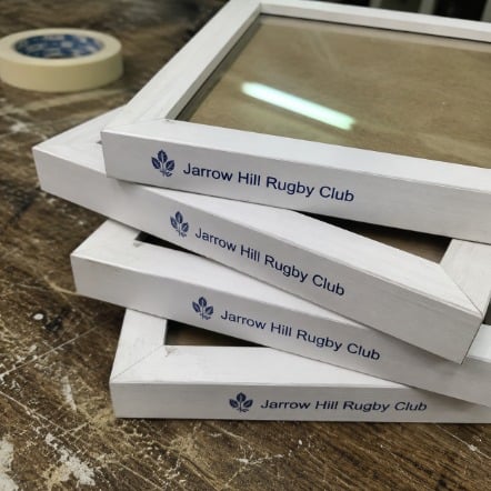 Picture frames with logo printing